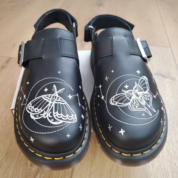 Dr. Martens JORGE II CELESTIAL MOTH Embroidered Mules Chic Grunge Mens Size 10 - Picture 3 of 8